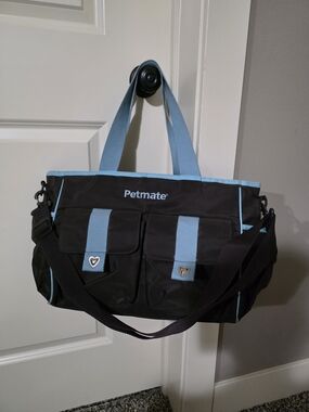 Petmate Black and Light Blue Pet Tote Bag